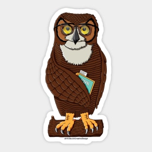 Portland Oregon Studious Owl Books Sticker